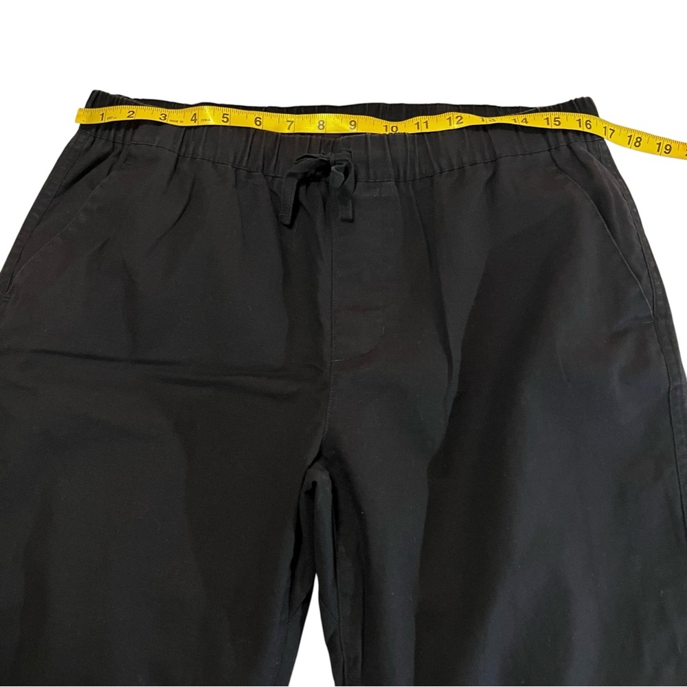 Wildfang ultimate pants in BLACK Side Pockets high rise relaxed fit straight leg - Picture 7 of 11